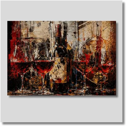 Cellar Stock man cave wall art featuring colorful vintage liquor bottles and rustic bar graphics