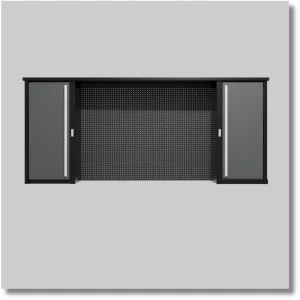 Peg Board with (2) Upper Cabinets
