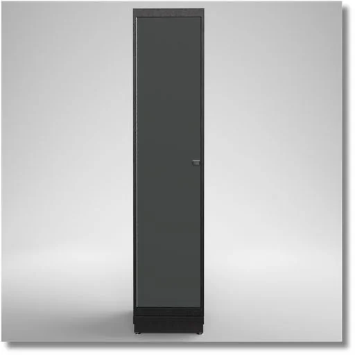 South Forty Specialties heavy-duty steel garage storage cabinet featuring a tall single-door design for organized workshop storage