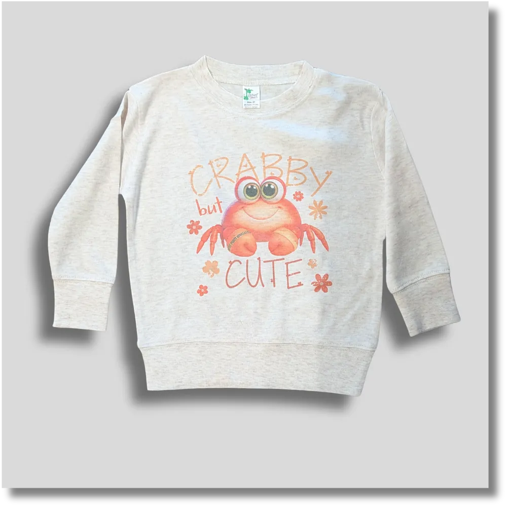 Crabby But Cute Long Sleeve Youth Graphic T-Shirt