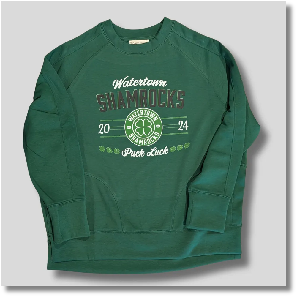 Shamrocks hockey Puck Luck Scuba Crewneck