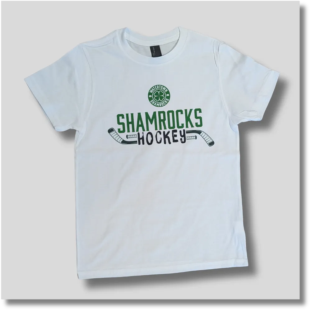 Shamrocks Hockey Sticks Graphic Youth T-Shirt