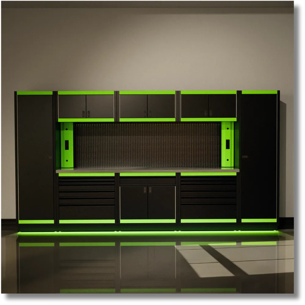 13' HD Steel Tool Cabinet Run