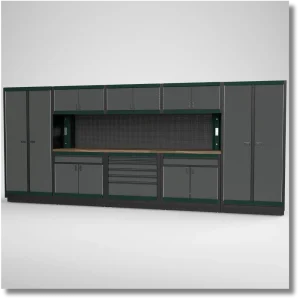 15' HD Steel Storage Cabinet Run